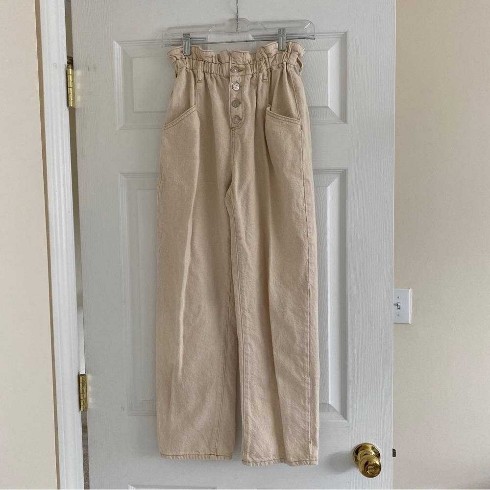 Mango Denim paper bag jeans